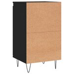 vidaXL Buffets 2 Pièces noir 40x35x70 cm bois d’ingénierie
