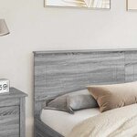 vidaXL Tête de lit Gris Sonoma 200 cm Bois d'ingénierie