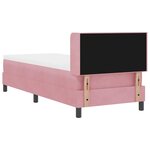 vidaXL Lit à ressorts avec matelas Rose 200 x 80 cm Polyester