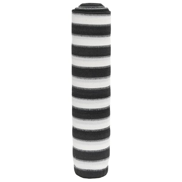 vidaXL Filet brise-vue anthracite et blanc 1 8x10 m PEHD 75 g/m²