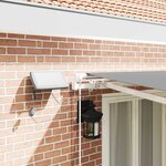 vidaXL Auvent avec Blanc 4 5 × 3 5 m Métal