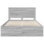 vidaXL Cadre de lit Gris Sonoma 160 x 200 cm Pin massif