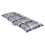 vidaXL Coussins de chaise jardin à dossier haut lot de 4 carreaux gris