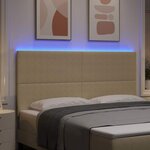 vidaXL Tête de lit LED avec tête de lit Vert gris 180 cm Polyester