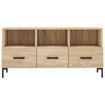 vidaXL Meuble TV chêne sonoma 102x36x50 cm bois d'ingénierie