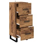 vidaXL Buffet Bois Ancien 34 5 x 34 x 90 cm Bois d'ingénierie et fer