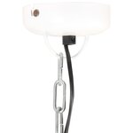 vidaXL Lampe suspendue industrielle Blanc Fer et bois solide 46 cm E27