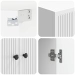 vidaXL Armoire Murale Blanc brillant 66 x 34 5 x 90 cm