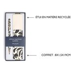 Stylo Tactile avec Etui Office Chic - Plusieurs Motifs - Fleurs Noir - Draeger