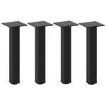 vidaXL Pieds de table basse 4 pièces Noir 42-44 cm Acier