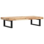 vidaXL Étagère de vasque murale acier et bois massif d'acacia