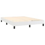 vidaXL Sommier à lattes de lit avec matelas Blanc 140x190cm Similicuir