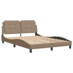 vidaXL Cadre de lit sans matelas Zadar cappuccino 120x200 cm similicuir