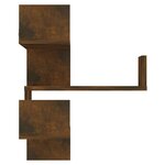 vidaXL Étagères d'angle murales 2 Pièces Chêne fumé 40x40x50 cm Bois