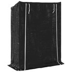 vidaXL Portant de bois de chauffage et housse de pluie acier galvanisé