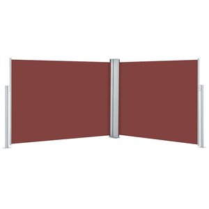 vidaXL Auvent latéral rétractable Marron 140 x 1000 cm