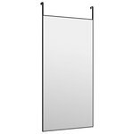 vidaXL Miroir de porte Noir 50x100 cm Verre et aluminium
