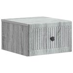 vidaXL Cabinet de chevet mural 2 Pièces Sonoma gris 33 x 34 5 x 20 cm