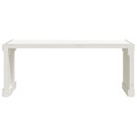 vidaXL Banc de jardin extensible blanc 212 5x40 5x45cm bois massif pin