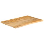 vidaXL Dessus de table à bord vivant 80x60x3 8 cm bois massif manguier