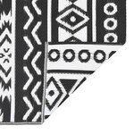 vidaXL Tapis d'extérieur Géométrique ARAKIL Noir et Blanc 400 × 300 cm