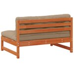 vidaXL Sofa de jardin milieu Pin massif Brun Ciré