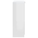 vidaXL Meuble chaussures Blanc brillant 59x35x100 cm Bois d'ingénierie