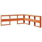 vidaXL Lit bibliothèque sans matelas cire marron 200x200 cm pin massif