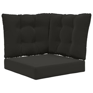 vidaXL Coussin de canapé d'extérieur Polyester Noir 50 5 x 50 5 cm
