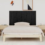 vidaXL Tête de lit murale Noir 166x3x90 cm Bois massif de pin