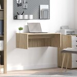 vidaXL Bureau mural Chêne Sonoma 80 x 45 x 30 cm Bois d'ingénierie
