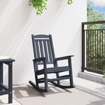 vidaXL Chaise à bascule de jardin Bleu marine HDPE