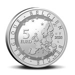 Pièce de monnaie 5 euro Belgique 2020 BU – Equipe de Belgique (colorisée)
