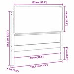 vidaXL Tête de lit capitonnée Naturel et Noir 100 cm Pin massif