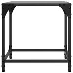 vidaXL Tables basses avec dessus en verre noir 2 Pièces 40x40x40 cm acier