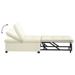 vidaXL Canapé-Lit Crème 194 x 67 x 82 cm Velours