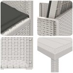 vidaXL Ensemble de salle à manger pour jardin avec coussin 7 Pièces PP