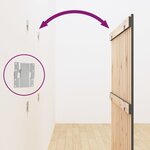 vidaXL Tête de lit murale Gris 95 5x3x110 cm Bois massif de pin