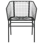 vidaXL Chaises de jardin lot de 2 Noir Résine tressée