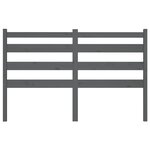 vidaXL Tête de lit Gris 156x4x100 cm Bois massif de pin