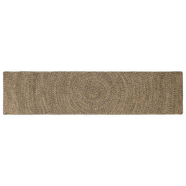 vidaXL Tapis de surface Naturel et noir 60 x 200 cm Jute