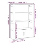 vidaXL Buffet Sonoma gris 80x30x119 5 cm Bois d'ingénierie