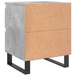 vidaXL Table de chevet gris béton 40x35x50 cm bois d’ingénierie