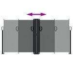 vidaXL Auvent latéral rétractable anthracite 120x1000 cm