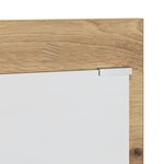 vidaXL Porte-manteau mural avec étagère avec stockage avec miroir Chêne artisan 90 x 10 x 50 cm
