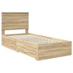 vidaXL Cadre de lit Chêne Sonoma 90 x 190 cm Bois d'ingénierie
