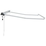 vidaXL Cadre de store manuel avec LEDs Blanc 3 5 x 2 5 m Aluminium
