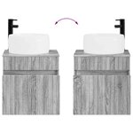 vidaXL Meuble de lavabo mural Sonoma gris 49 x 44 5 x 66 cm