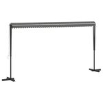 vidaXL Auvent autoportant Gris 5 x 3 m Polyester