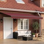 vidaXL Auvent rétractable électrique Bourgogne et Anthracite 5 x 3 m